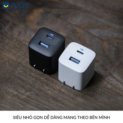 Củ Sạc Anker 2 Cổng Sạc Usb Type C Công Suất 33W Nhỏ Gọn Có Thể Gấp Gọn Cho iPhone iPad Airpods