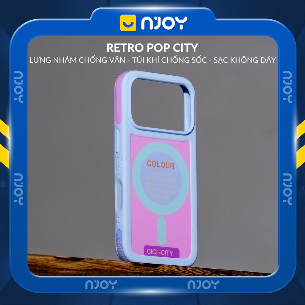 Ốp Chống Bẩn Retro Pop City Chống Sốc Bảo Vệ Camera Cho Điện Thoại iPhone 17 Pro Max 16 15 14 13