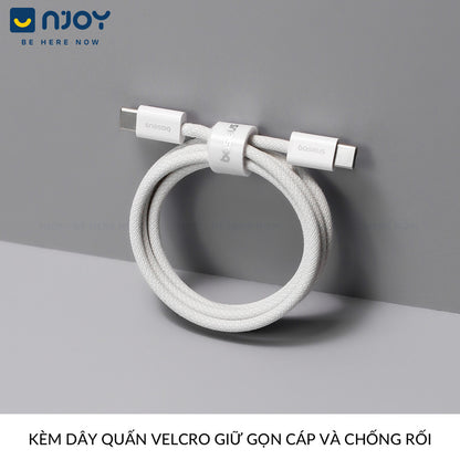Dây Cáp Sạc Baseus PD 100W Type C To Type C Bện Nylon Cho Điện Thoại iPhone Laptop Macbook iPad