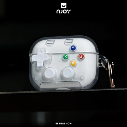 Vỏ Ốp Trong Suốt Game Bảo Vệ Tai Nghe Airpods Pro 3 Pro 2 Airpods 4 Tích Hợp Giá Đỡ Kèm Móc Khóa
