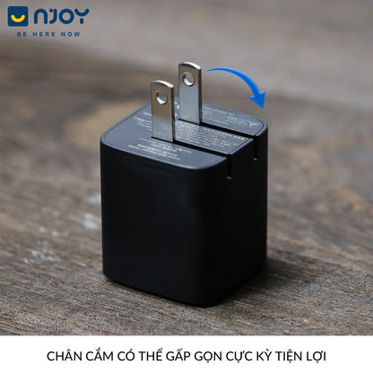 Củ Sạc Anker 2 Cổng Sạc Usb Type C Công Suất 33W Nhỏ Gọn Có Thể Gấp Gọn Cho iPhone iPad Airpods