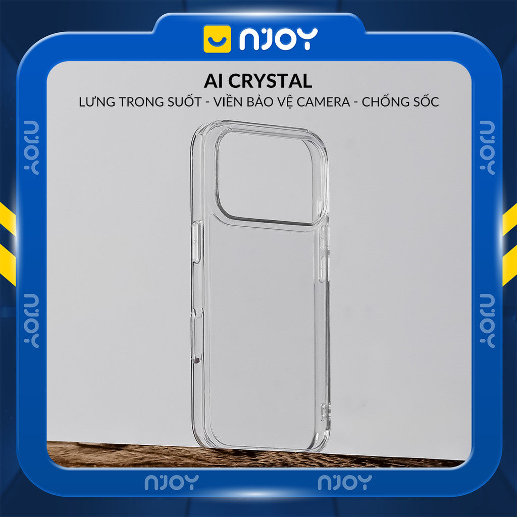 Ốp Trong Suốt Có Nút AI Chống Sốc Bảo Vệ Camera Cho Điện Thoại iPhone 17 Pro Max 16 15 14 13
