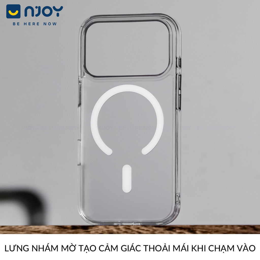 Ốp Trong Suốt Magsafe Có Nút AI Chống Sốc Cho Điện Thoại iPhone 17 Pro Max 16 15 14 13