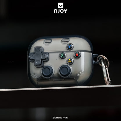 Vỏ Ốp Trong Suốt Game Bảo Vệ Tai Nghe Airpods Pro 3 Pro 2 Airpods 4 Tích Hợp Giá Đỡ Kèm Móc Khóa