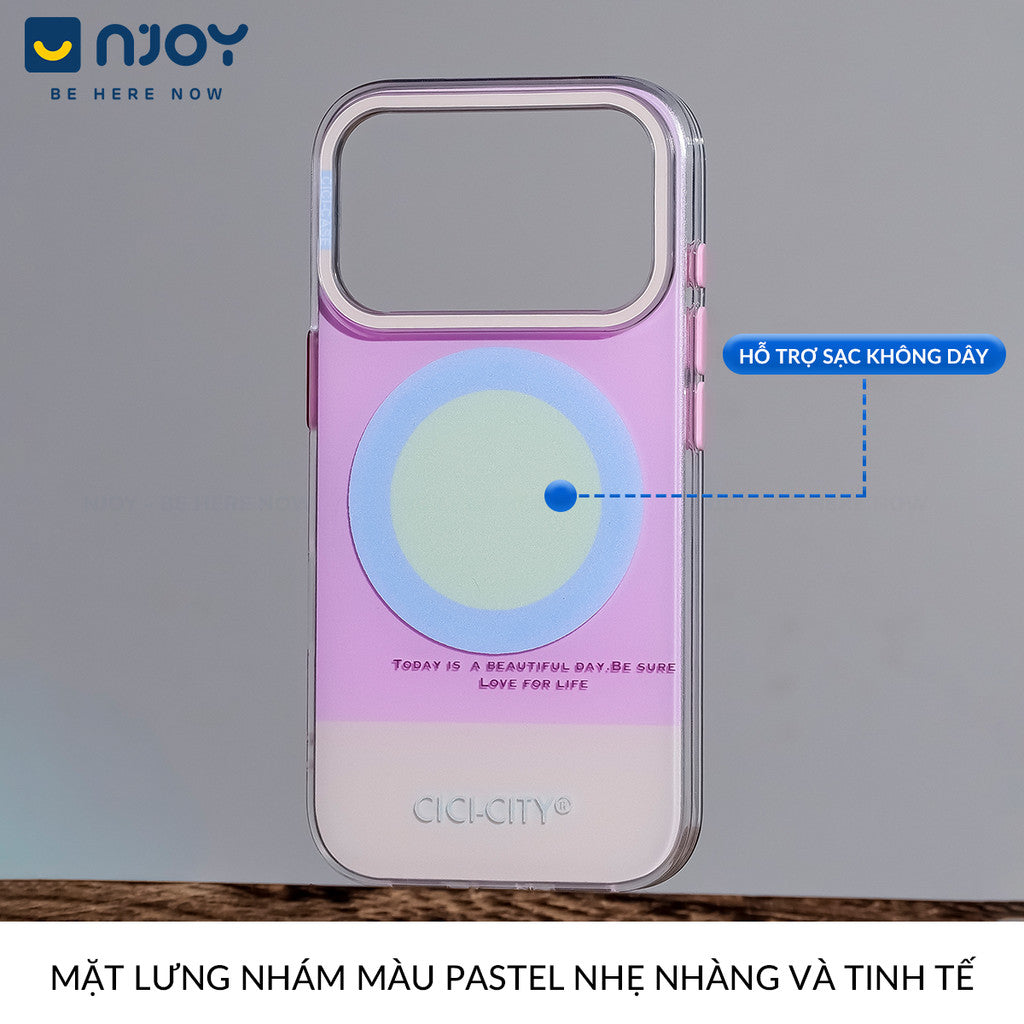Ốp Nhám Chống Bẩn Màu Pastel Pop City Chống Sốc Cho Điện Thoại iPhone 17 Pro Max 16 15 14 13