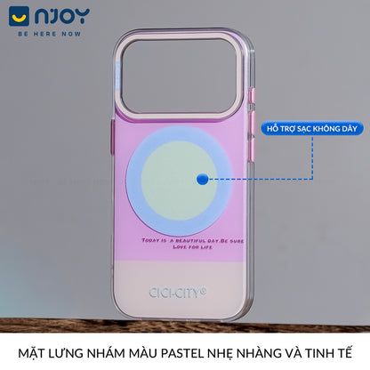 Ốp Nhám Chống Bẩn Màu Pastel Pop City Chống Sốc Cho Điện Thoại iPhone 17 Pro Max 16 15 14 13