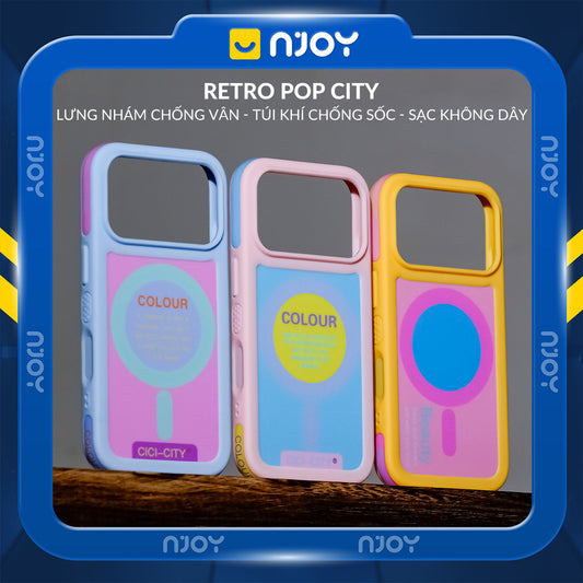 Ốp Chống Bẩn Retro Pop City Chống Sốc Bảo Vệ Camera Cho Điện Thoại iPhone 17 Pro Max 16 15 14 13