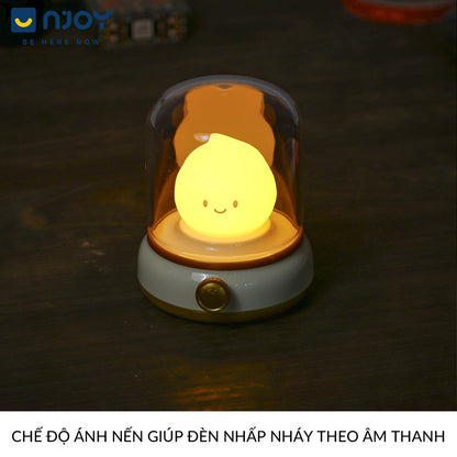 Đèn Ngủ Trang Trí Decor Phòng Ngủ Bàn Làm Việc Quà Sinh Nhật Ngọn Lửa Cute Dễ Thương