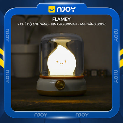 Đèn Ngủ Trang Trí Decor Phòng Ngủ Bàn Làm Việc Quà Sinh Nhật Ngọn Lửa Cute Dễ Thương
