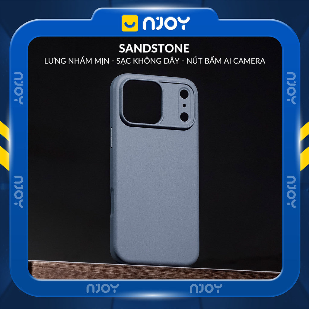 Ốp Nhám Nhựa Tái Chế Sạc Magsafe Nút Bấm Kim Loại Cho Điện Thoại iPhone 17 Pro Max 16 15