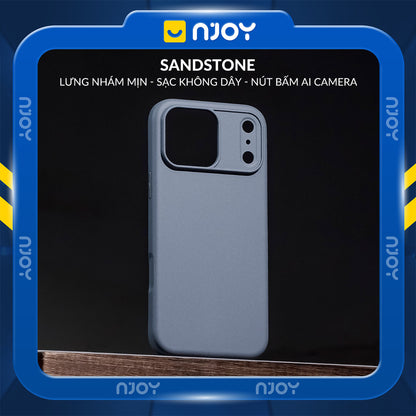 Ốp Nhám Nhựa Tái Chế Sạc Magsafe Nút Bấm Kim Loại Cho Điện Thoại iPhone 17 Pro Max 16 15