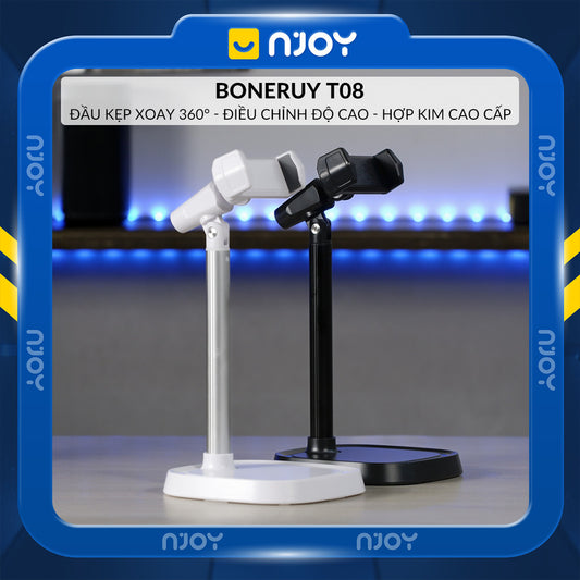 Giá Đỡ Điện Thoại Boneruy Để Bàn Xoay 360 Độ Điều Chỉnh Độ Cao Chân Đế Dày Ổn ĐỊnh Chống Rung Lắc