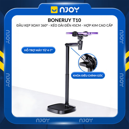 Giá Đỡ Điện Thoại Boneruy Để Bàn Xoay 360 Độ Điều Chỉnh Độ Cao Cho Livestearm Học Tập Quay Video