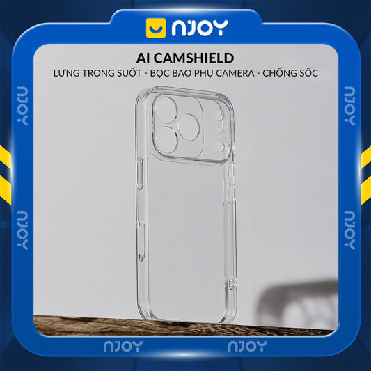 Ốp Trong Suốt Có Nút AI Chống Sốc Bảo Vệ Camera Cho Điện Thoại iPhone 17 Pro Max 16 15 14 13