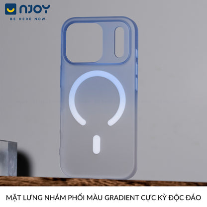 Ốp Siêu Mỏng Nhám Magsafe Màu Gradient Ombre Cho Điện Thoại iPhone 17 Pro Max 16 15 14 13