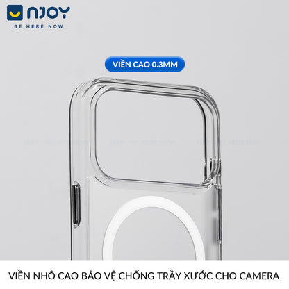 Ốp Trong Suốt Magsafe Có Nút AI Chống Sốc Cho Điện Thoại iPhone 17 Pro Max 16 15 14 13