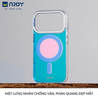 Ốp Phản Quang Magsafe Viền Trong Suốt Chống Trượt Cho Điện Thoại iPhone 17 Pro Max 16 15 14 13