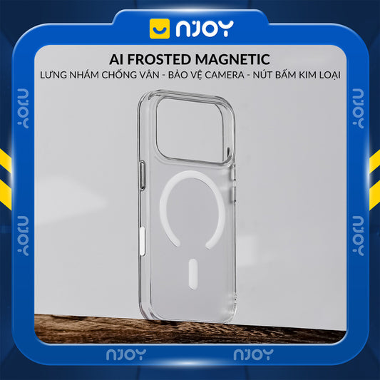 Ốp Trong Suốt Magsafe Có Nút AI Chống Sốc Cho Điện Thoại iPhone 17 Pro Max 16 15 14 13