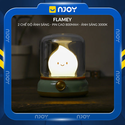 Đèn Ngủ Trang Trí Decor Phòng Ngủ Bàn Làm Việc Quà Sinh Nhật Ngọn Lửa Cute Dễ Thương