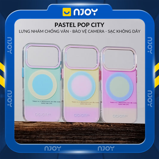 Ốp Nhám Chống Bẩn Màu Pastel Pop City Chống Sốc Cho Điện Thoại iPhone 17 Pro Max 16 15 14 13