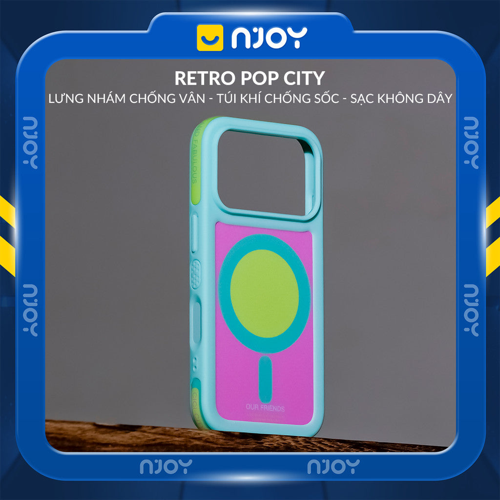 Ốp Chống Bẩn Retro Pop City Chống Sốc Bảo Vệ Camera Cho Điện Thoại iPhone 17 Pro Max 16 15 14 13