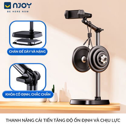 Giá Đỡ Điện Thoại Boneruy Để Bàn Xoay 360 Độ Điều Chỉnh Độ Cao Cho Livestearm Học Tập Quay Video