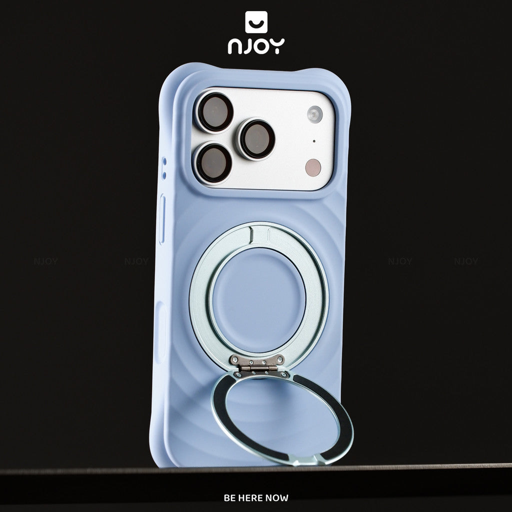 Ốp Silicon Hiệu Ứng Giọt Nước Giá Đỡ Xoay 360 Chống Sốc Cho Điện Thoại iPhone 18 Pro Max 17 16 15 14