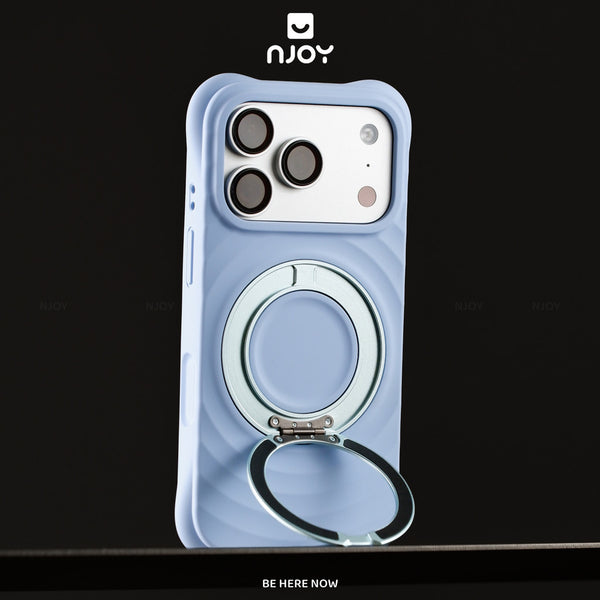 Ốp Silicon Hiệu Ứng Giọt Nước Giá Đỡ Xoay 360 Chống Sốc Cho Điện Thoại iPhone 18 Pro Max 17 16 15 14