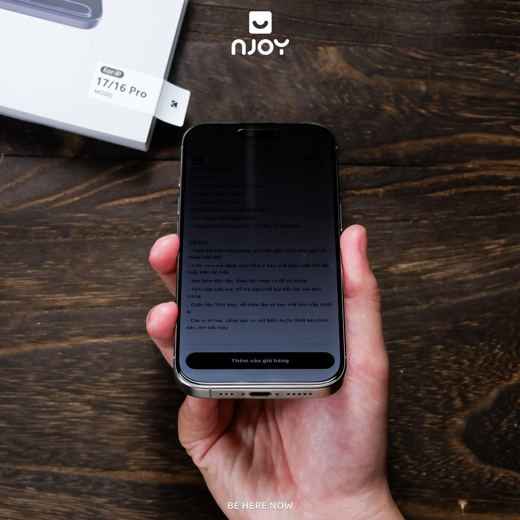 Kính Cường Lực Kuzoom Chống Nhìn Trộm 360 Độ 2.5D Cao Cấp Cho Điện Thoại iPhone 17 Pro Max 16 15 14