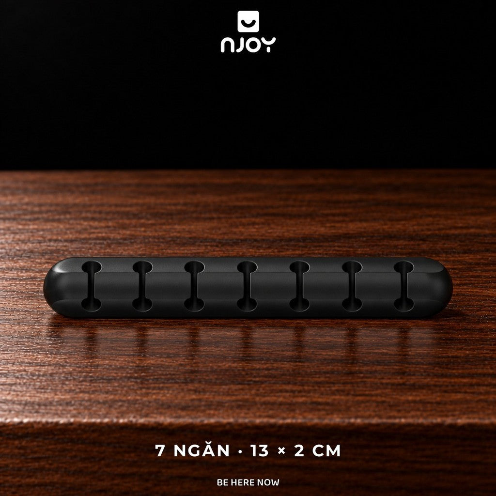 Kẹp Cố Định Dây Cáp Sạc Chất Liệu Silicon Nhiều Khe Dán Cạnh Bàn Xếp Gọn Dây Sạc Tai Nghe Máy Tính
