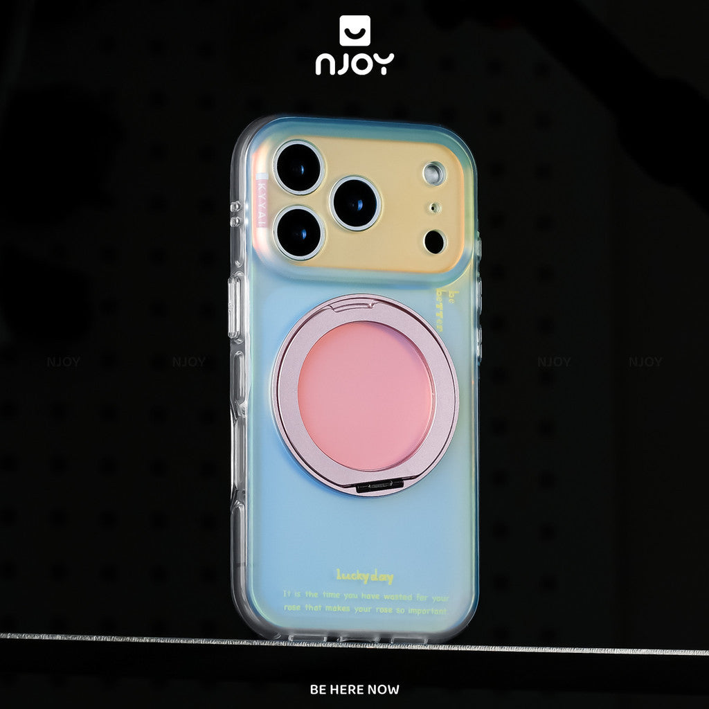 Ốp Lưng Ombre Gradient Có Giá Đỡ Xoay 360 Độ Sạc Magsafe Cho Điện Thoại iPhone 18 Pro Max 17 16 15 14