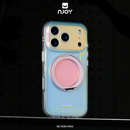 Ốp Lưng Ombre Gradient Có Giá Đỡ Xoay 360 Độ Sạc Magsafe Cho Điện Thoại iPhone 17 Pro Max 16 15 14
