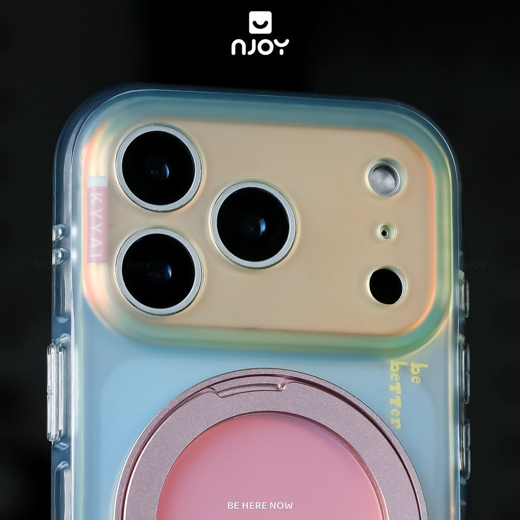 Ốp Lưng Ombre Gradient Có Giá Đỡ Xoay 360 Độ Sạc Magsafe Cho Điện Thoại iPhone 18 Pro Max 17 16 15 14