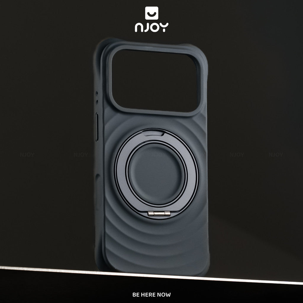 Ốp Silicon Hiệu Ứng Giọt Nước Giá Đỡ Xoay 360 Chống Sốc Cho Điện Thoại iPhone 18 Pro Max 17 16 15 14