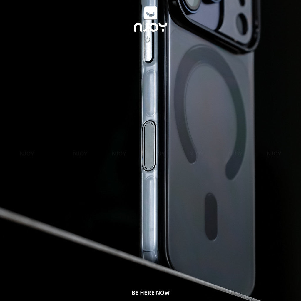 Ốp Trong Suốt Chống Sốc Nhựa Cứng Không Ố Vàng Nút Bấm Kim Loại Cho Điện Thoại iPhone 17 Pro Max