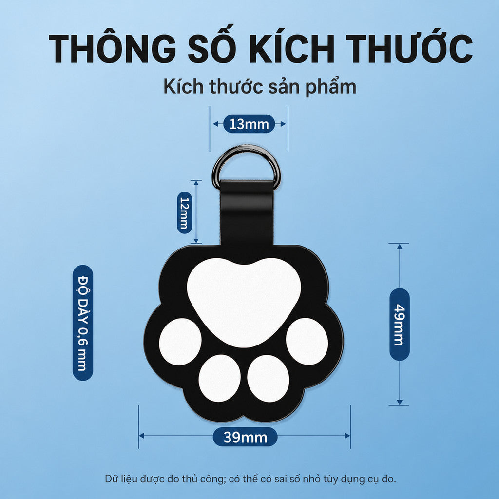 Tag Treo Hình Mèo Dễ Thương Siêu Mỏng Nhiều Màu Hỗ Trợ Gắn Cho Dây Đeo Điện Thoại Không Cần Dán