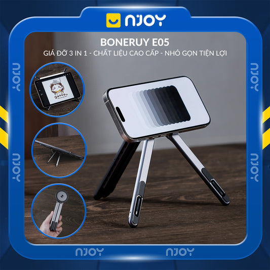 Giá Đỡ Đa Năng 3 in 1 Boneruy Cao Cấp Cho Điện Thoại iPhone Tablet iPad Laptop Macbook