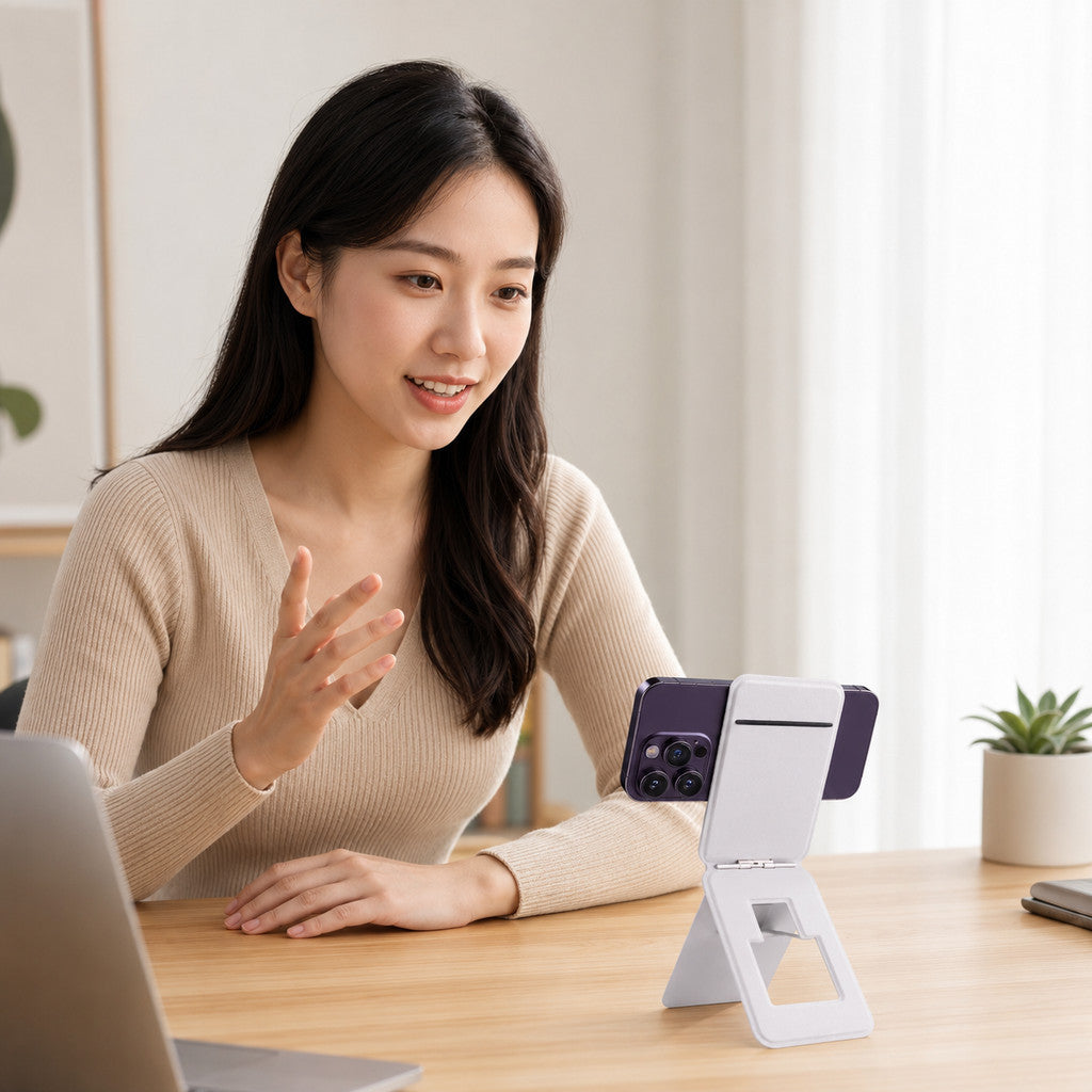 Ví Đựng Thẻ Magsafe Tích Hợp Giá Đỡ Siêu Mỏng Cho Điện Thoại iPhone 17 Pro Max 16 15 14 13