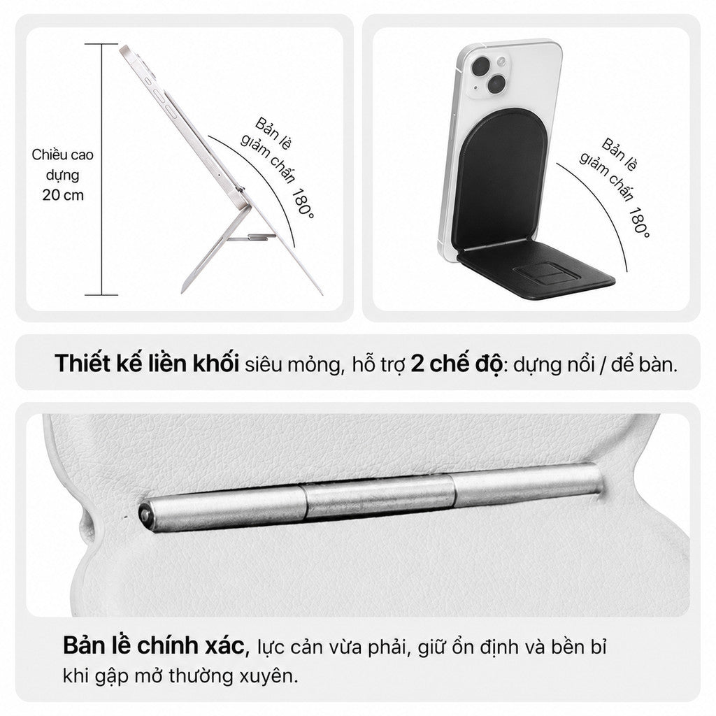 Giá Đỡ Điện Thoại Hít Magsafe Chất Liệu Da PU Cao Cấp Cho Điện Thoại iPhone 17 Pro Max 16 15 14 13