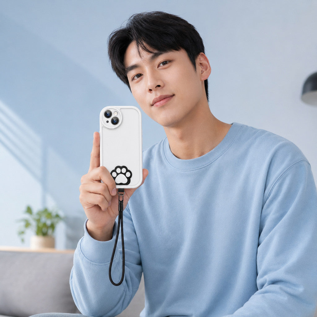Tag Treo Hình Mèo Dễ Thương Siêu Mỏng Nhiều Màu Hỗ Trợ Gắn Cho Dây Đeo Điện Thoại Không Cần Dán