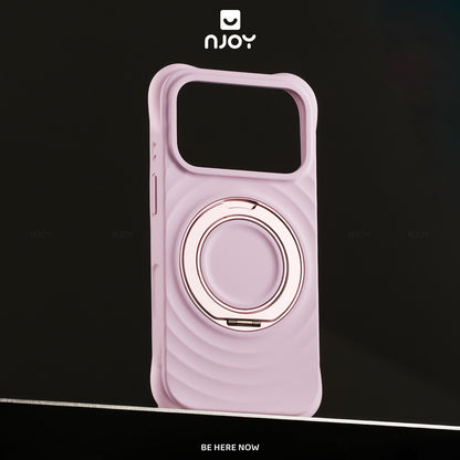Ốp Silicon Hiệu Ứng Giọt Nước Giá Đỡ Xoay 360 Chống Sốc Cho Điện Thoại iPhone 18 Pro Max 17 16 15 14