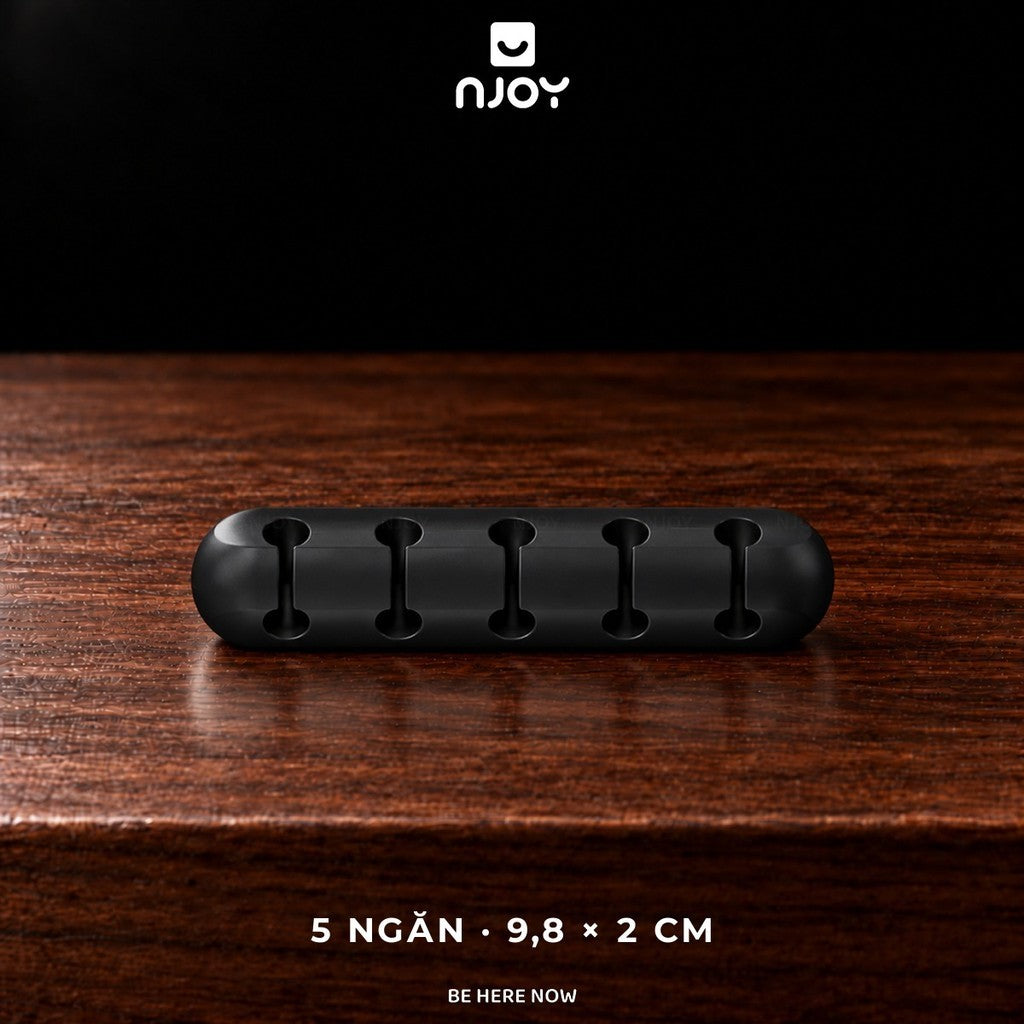 Kẹp Cố Định Dây Cáp Sạc Chất Liệu Silicon Nhiều Khe Dán Cạnh Bàn Xếp Gọn Dây Sạc Tai Nghe Máy Tính