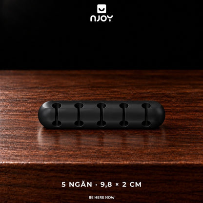Kẹp Cố Định Dây Cáp Sạc Chất Liệu Silicon Nhiều Khe Dán Cạnh Bàn Xếp Gọn Dây Sạc Tai Nghe Máy Tính