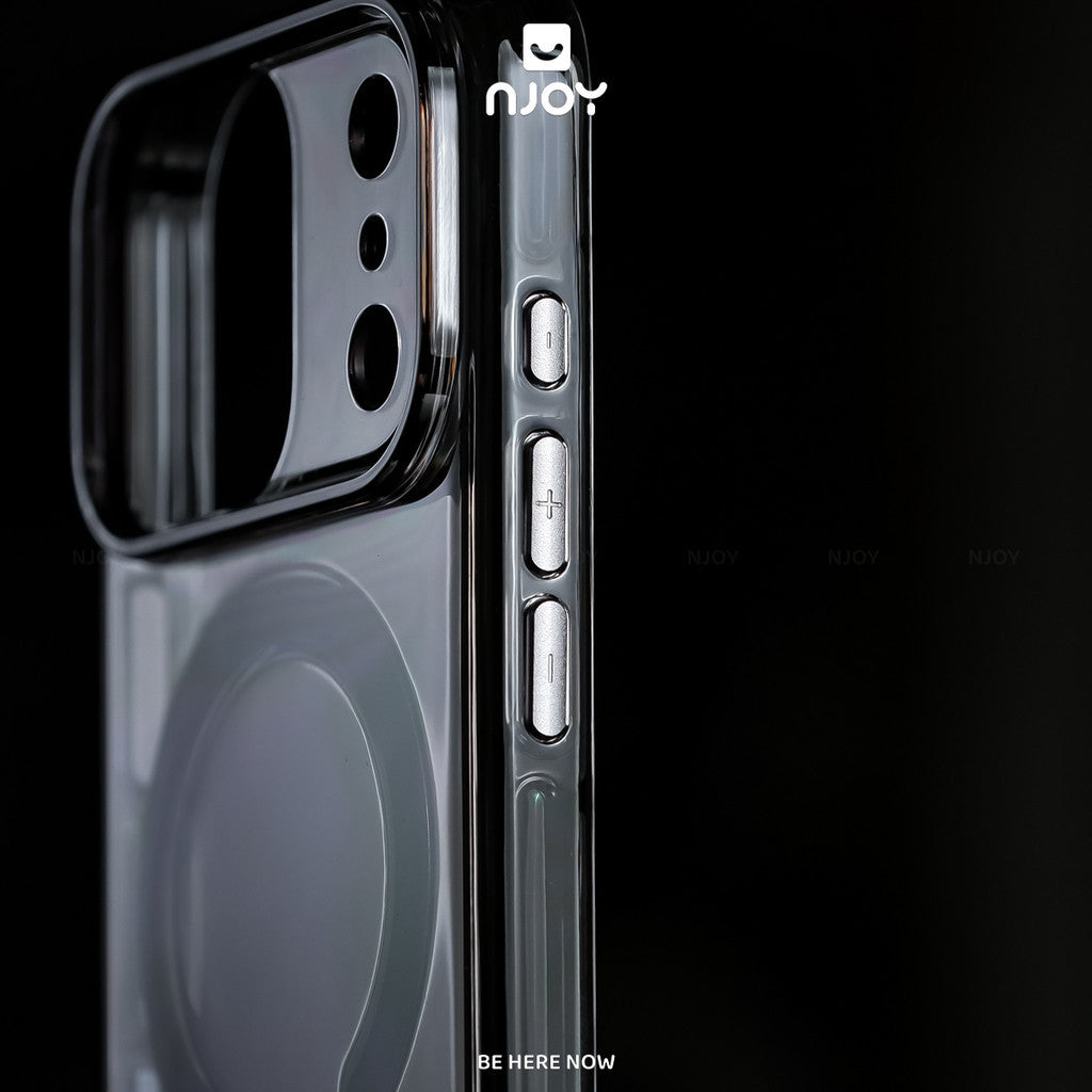Ốp Trong Suốt Chống Sốc Nhựa Cứng Không Ố Vàng Nút Bấm Kim Loại Cho Điện Thoại iPhone 17 Pro Max