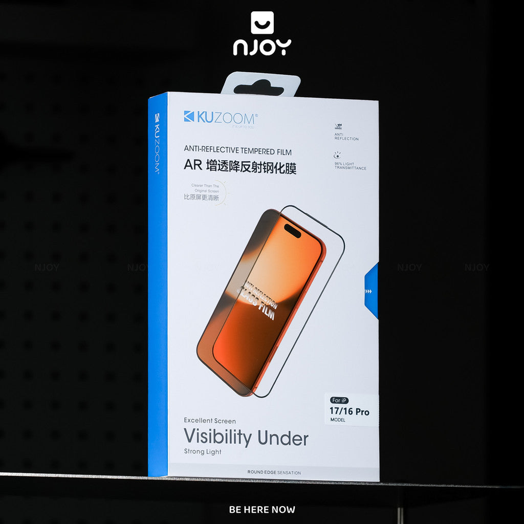 Kính Cường Lực Kuzoom Chống Tia Cực Tím 2.5D Cao Cấp Cho Điện Thoại iPhone 17 Pro Max 16 15 14