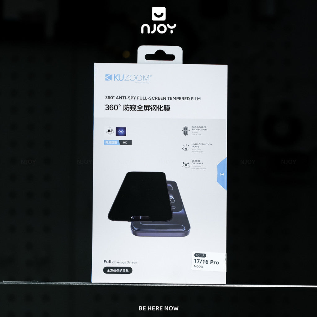 Kính Cường Lực Kuzoom Chống Nhìn Trộm 360 Độ 2.5D Cao Cấp Cho Điện Thoại iPhone 17 Pro Max 16 15 14