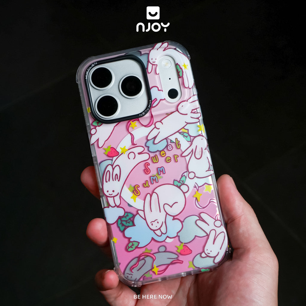 Ốp In Hình Chó Mèo Thỏ Dễ Thương Phản Quang Chống Sốc Cho Điện Thoại iPhone 17 Pro Max 16 15 14 Njoy