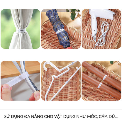 Dây Velcro Nylon Đai Buộc Làm Gọn Chống Rối Cho Dây Cáp Sạc Tai Nghe Tiện Lợi Tái Sử Dụng Njoy