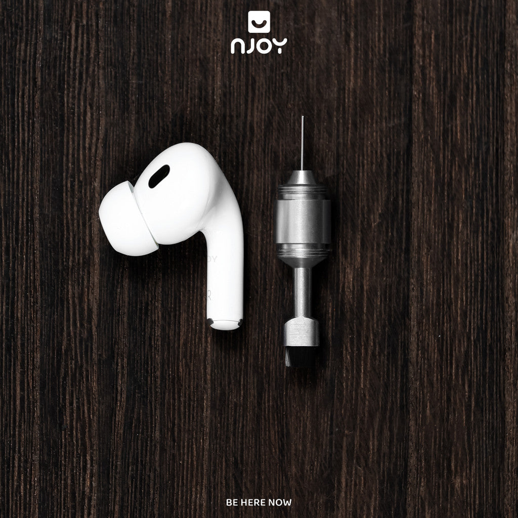 Bút Vệ Sinh Tai Nghe Airpods Que Chọc Sim Nhỏ Gọn Hợp Kim Nhôm Cao Cấp Móc Khóa Treo Tiện Lợi Njoy
