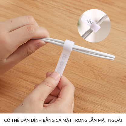Dây Velcro Nylon Đai Buộc Làm Gọn Chống Rối Cho Dây Cáp Sạc Tai Nghe Tiện Lợi Tái Sử Dụng Njoy